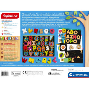 Giochi con le lettere in legno